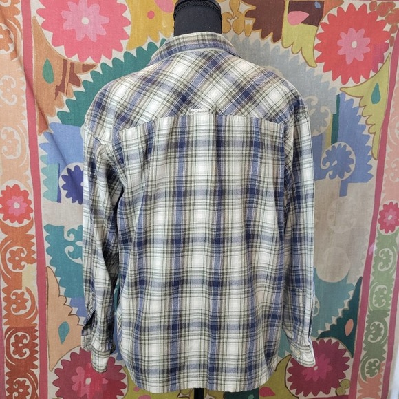 Womens Columbia 1/4 Zip Pullover Cotton Medium Plaid - Picture 10 of 16